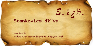 Stankovics Éva névjegykártya