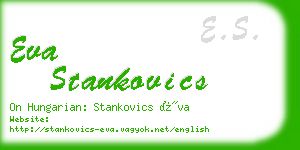 eva stankovics business card